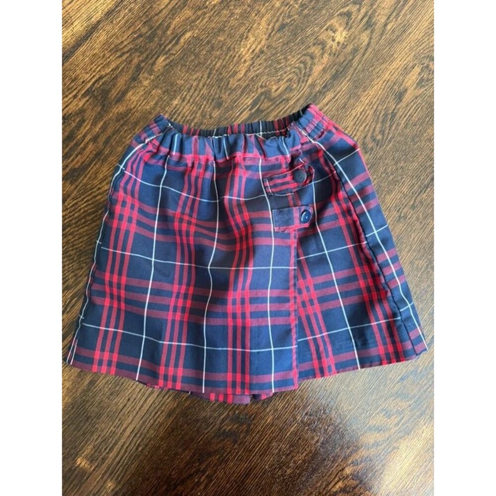 Girl Plaid Skort Size 4 Dennis Made in USA